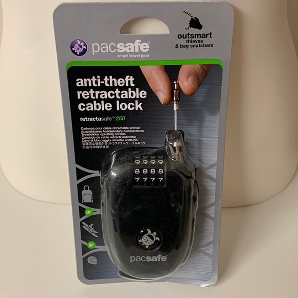 Pacsafe Other Package Retractable 25 4 Dial Cable Lock Poshmark